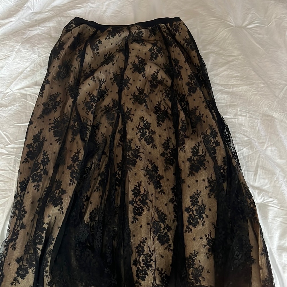 Black lace A line skirt